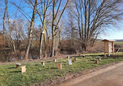 Naturschutzmaßnahmen am Birkenbach - CDU tut was für Bienen und Vögel - 25 Nistkästen stehen bereit